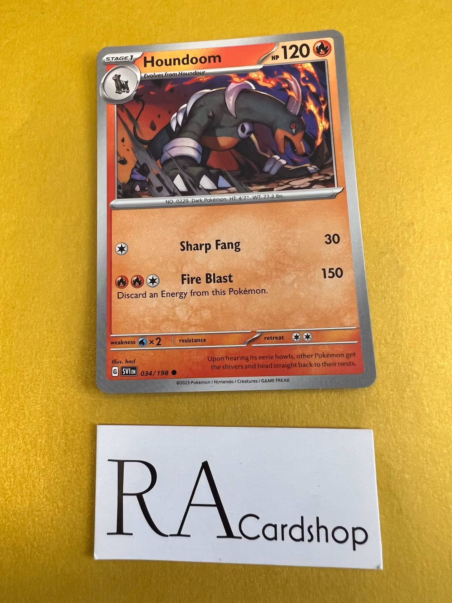 Houndoom common  034/198 Scarlet & Violet Pokemon