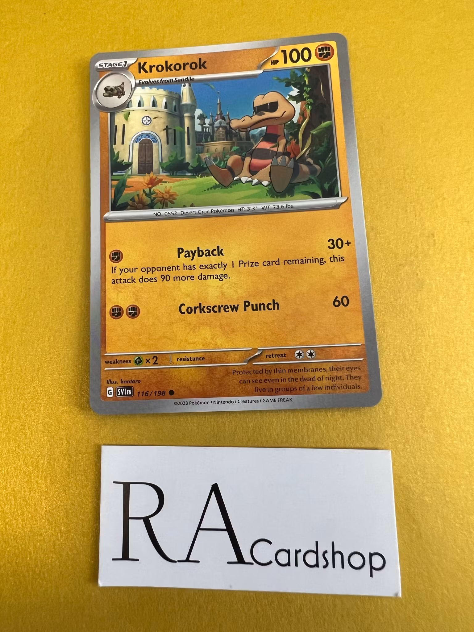 Krokorok common  116/198 Scarlet & Violet Pokemon