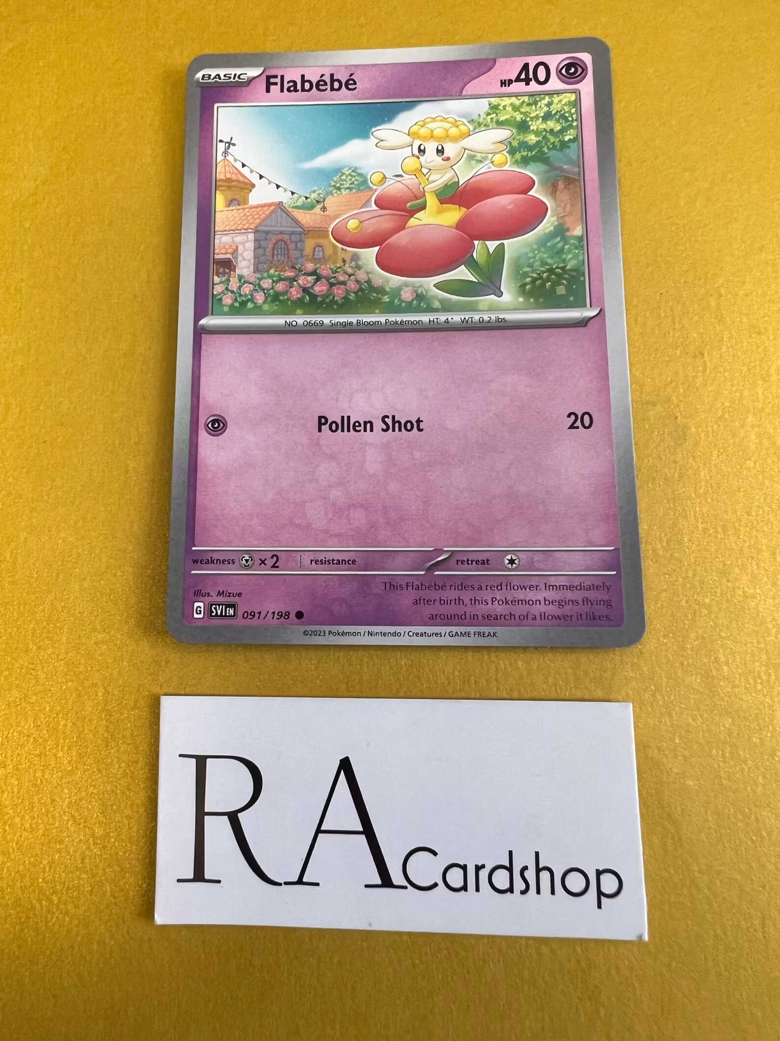Flabebe common  091/198 Scarlet & Violet Pokemon