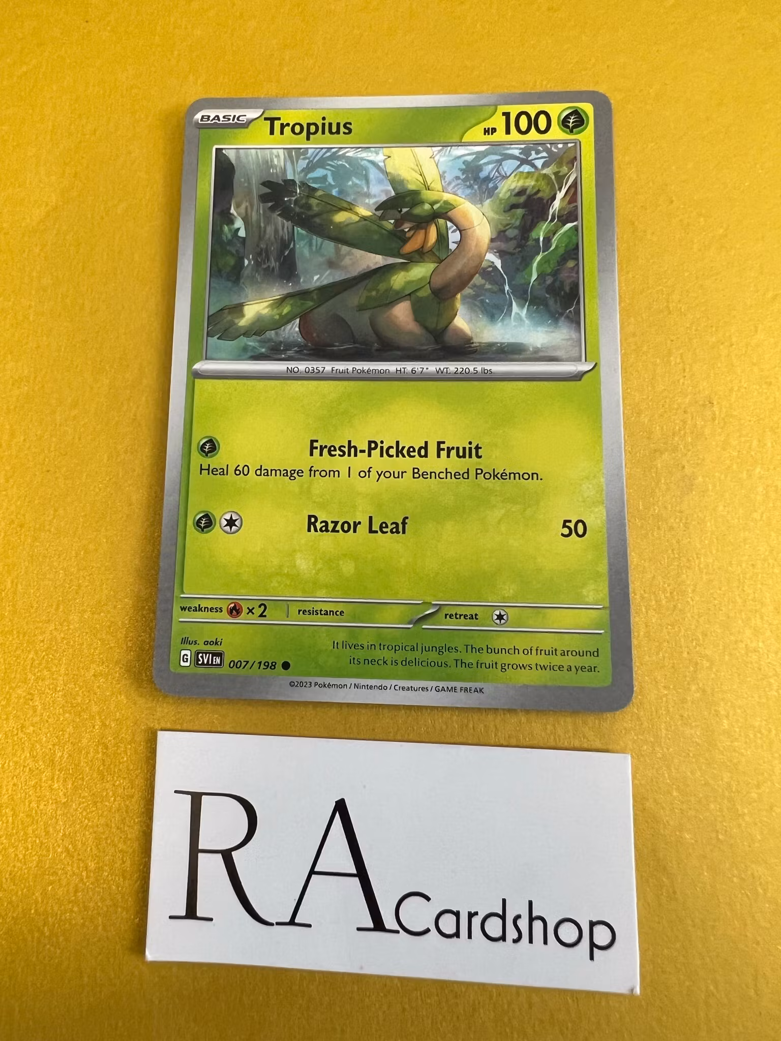 Tropius common  007/198 Scarlet & Violet Pokemon