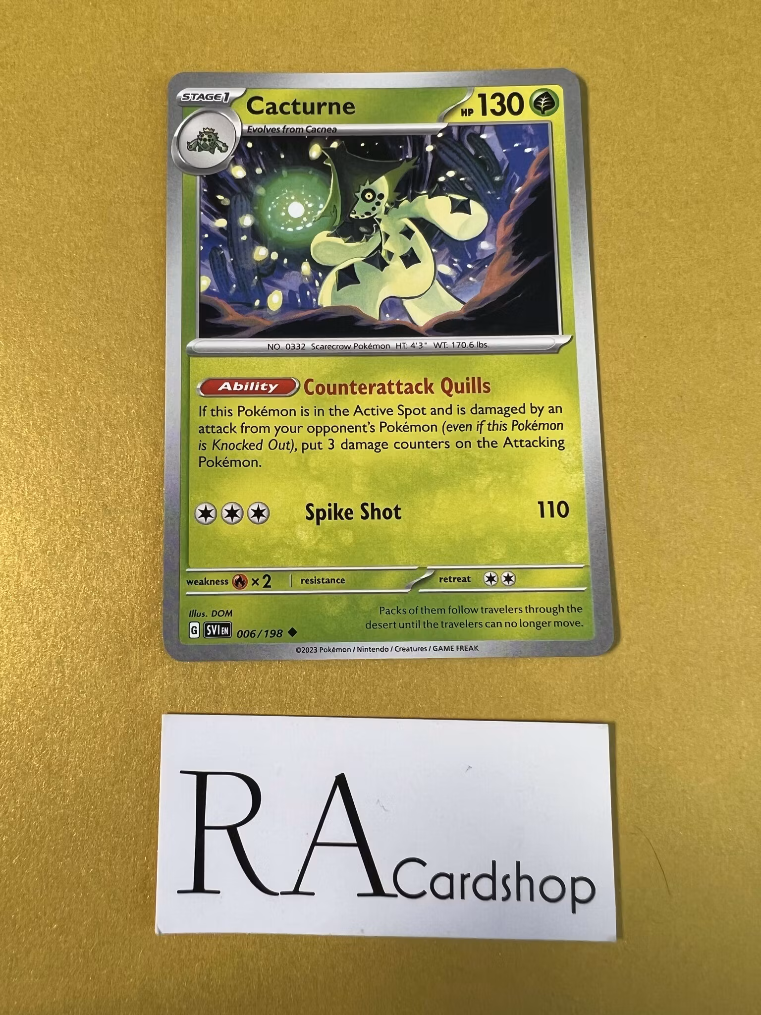 Cacturne Uncommon 006/198 Scarlet & Violet Pokemon