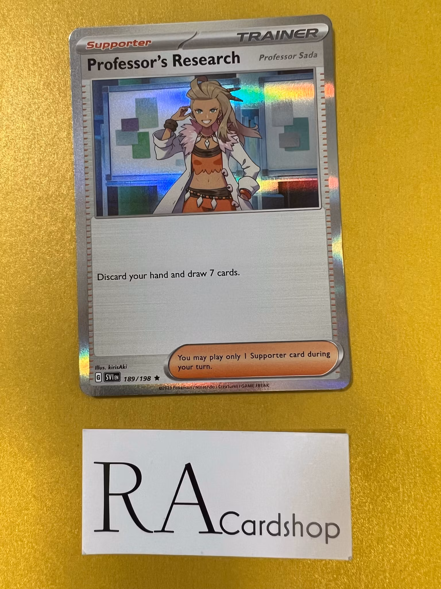 Professors Research Holo Rare 189/198 Scarlet & Violet Pokemon