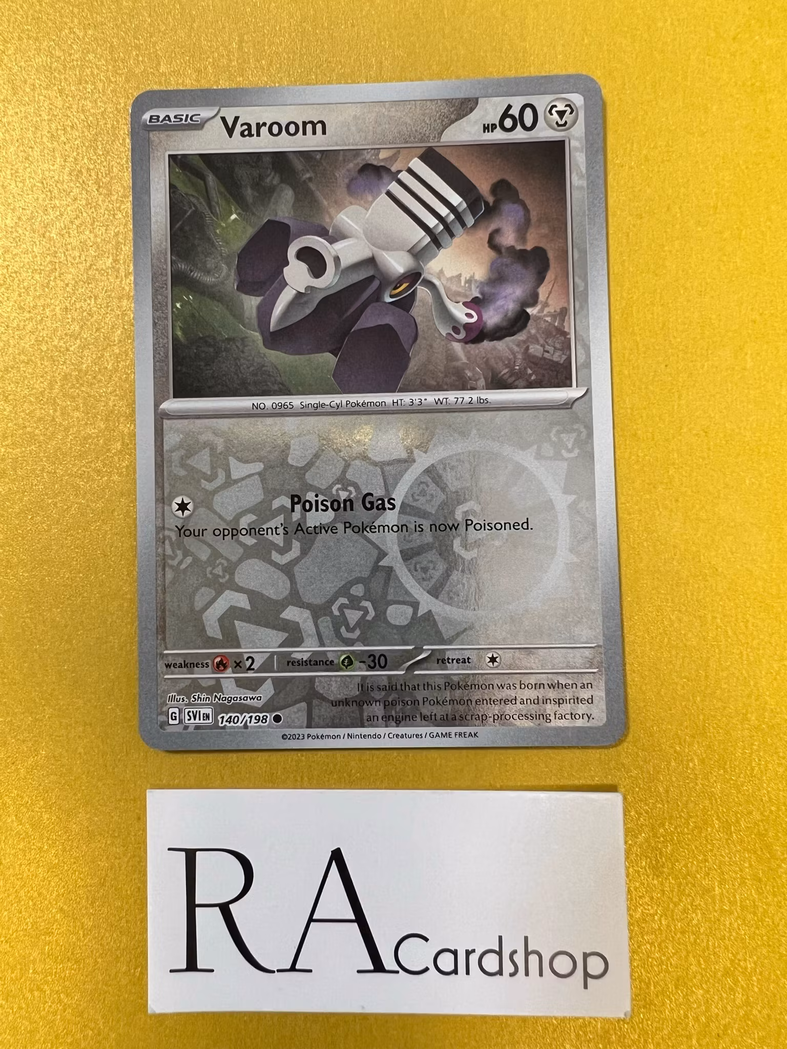 Varoom Reverse Holo Common 140/198 Scarlet & Violet Pokemon