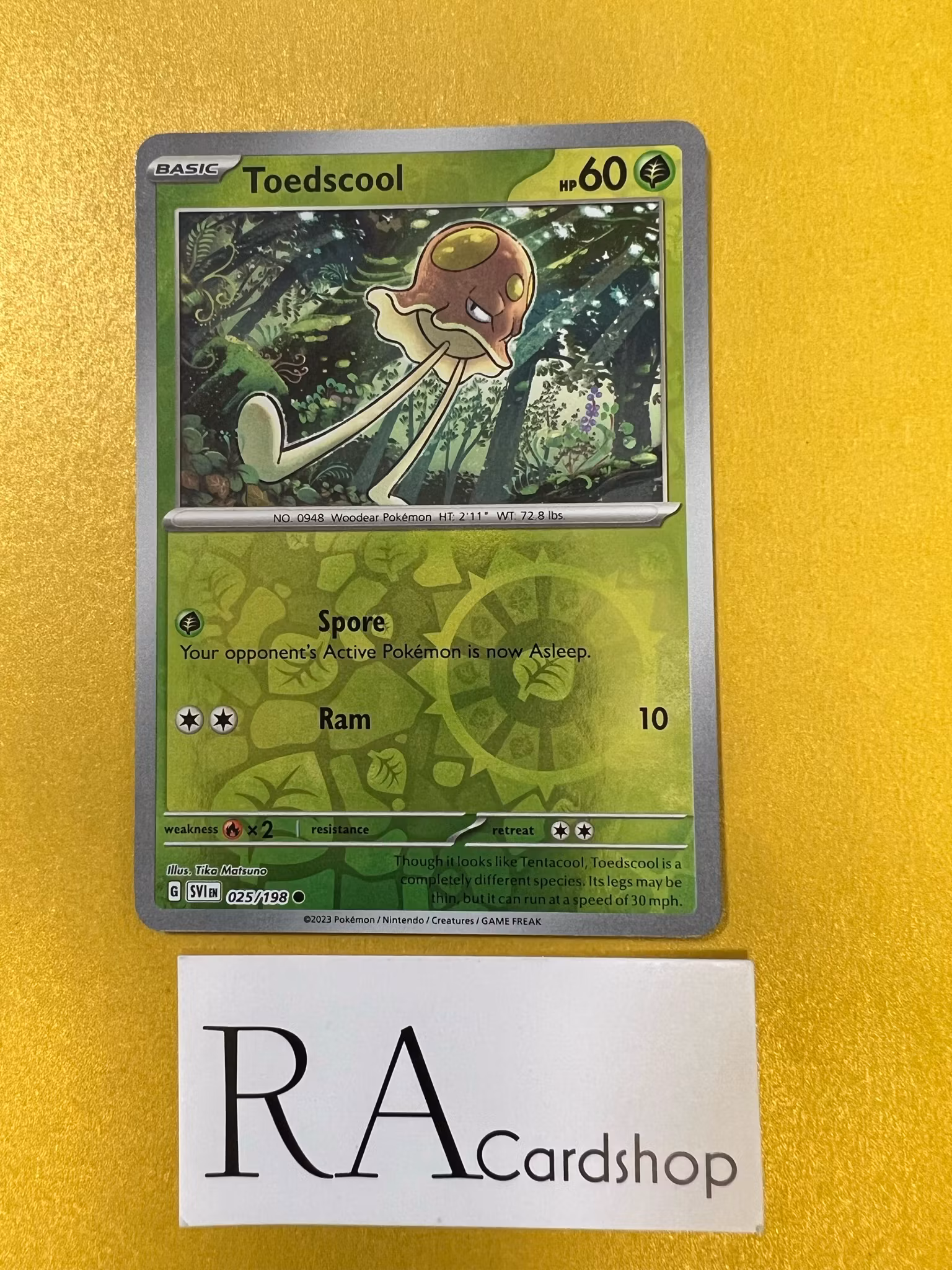 Toedscool Reverse Holo Common 025/198 Scarlet & Violet Pokemon