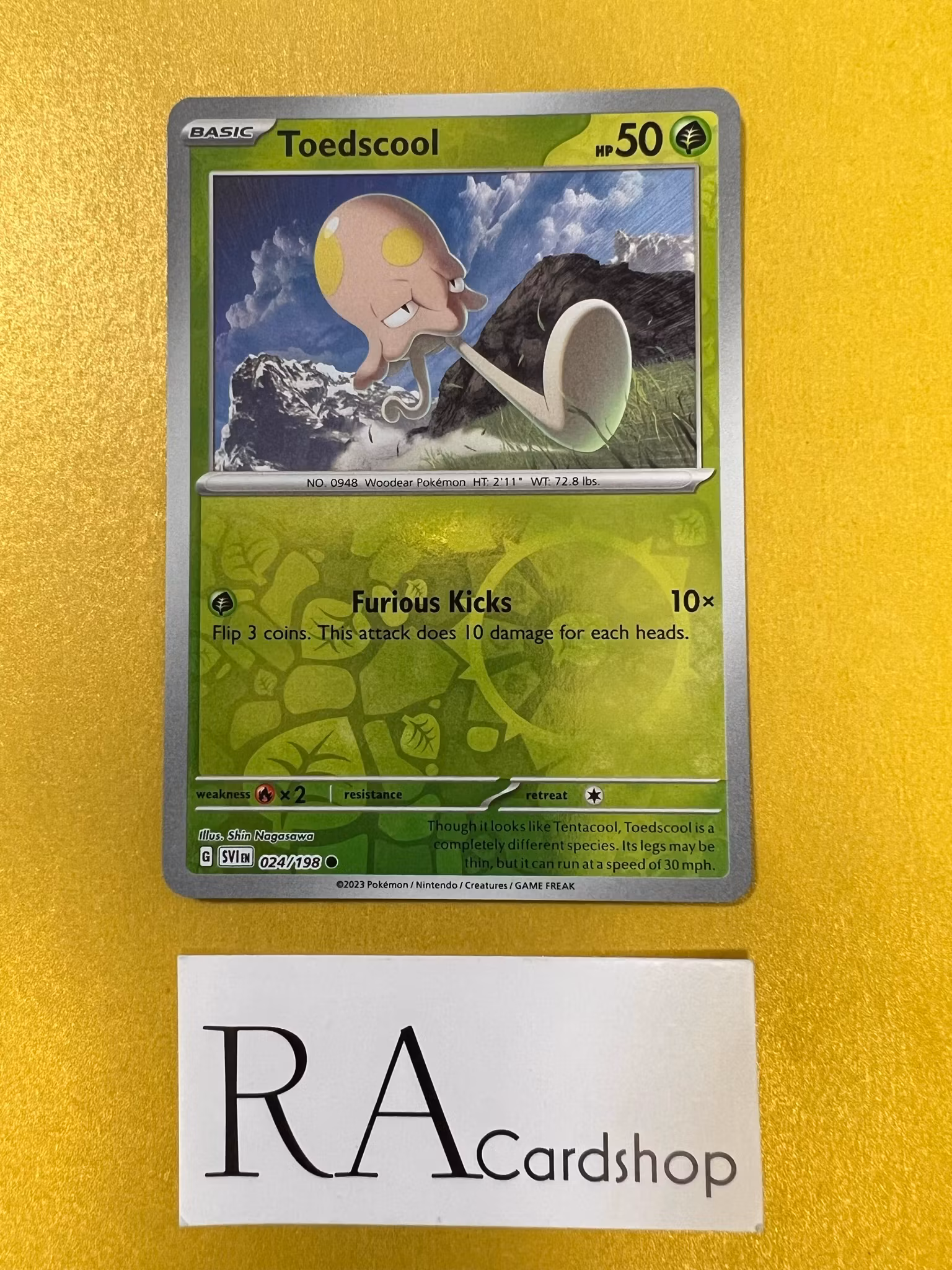 Toedscool Reverse Holo Common 024/198 Scarlet & Violet Pokemon