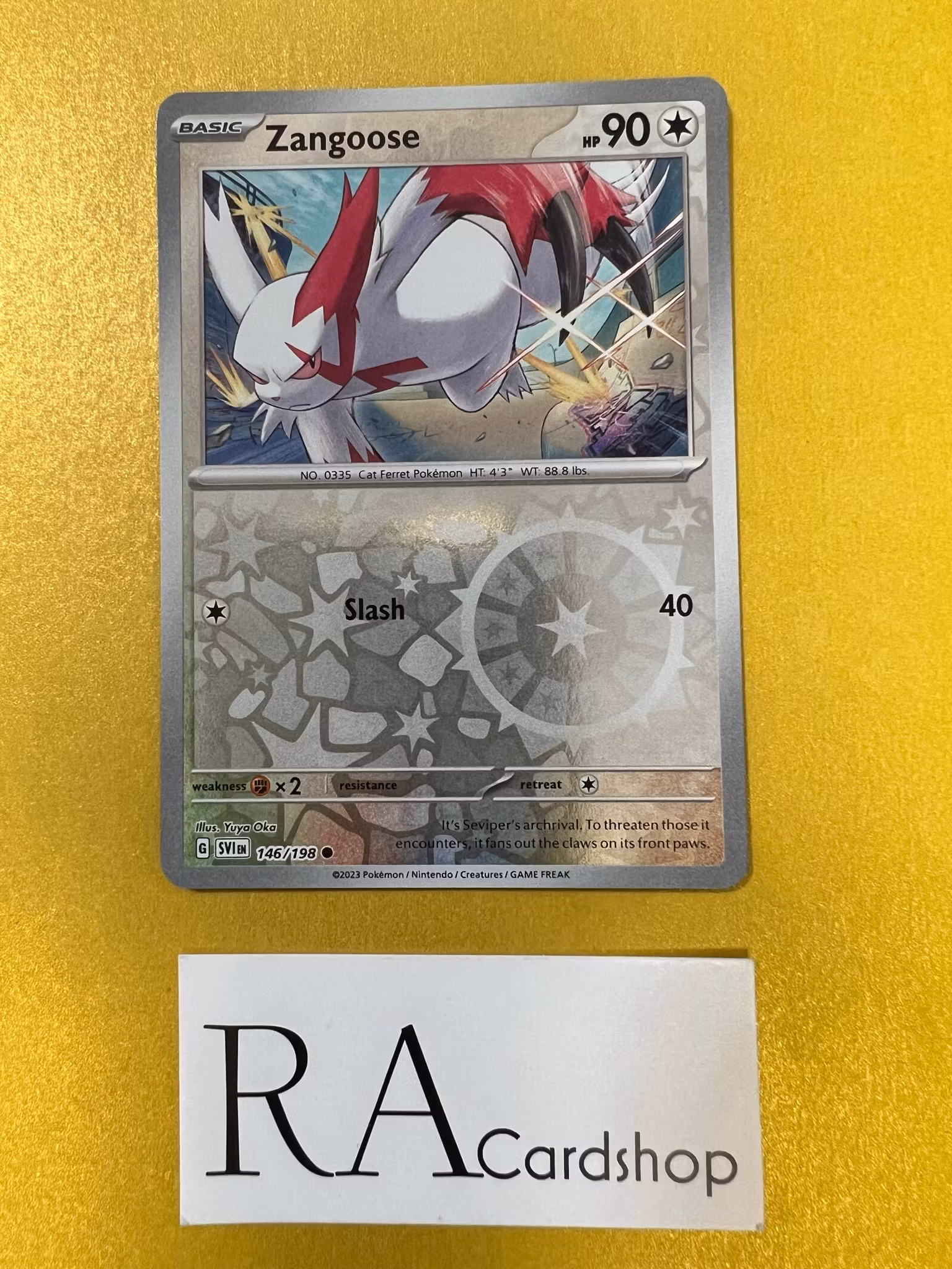 Zangoose Reverse Holo Common 146/198 Scarlet & Violet Pokemon