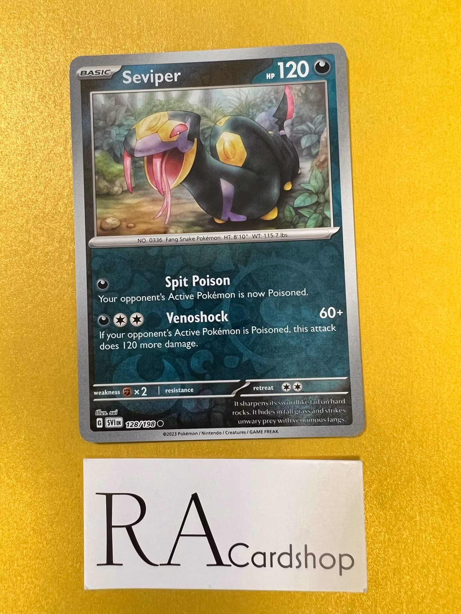 Seviper Reverse Holo Common 128/198 Scarlet & Violet Pokemon