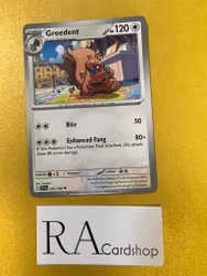 Greedent Uncommon 152/198 Scarlet & Violet Pokemon
