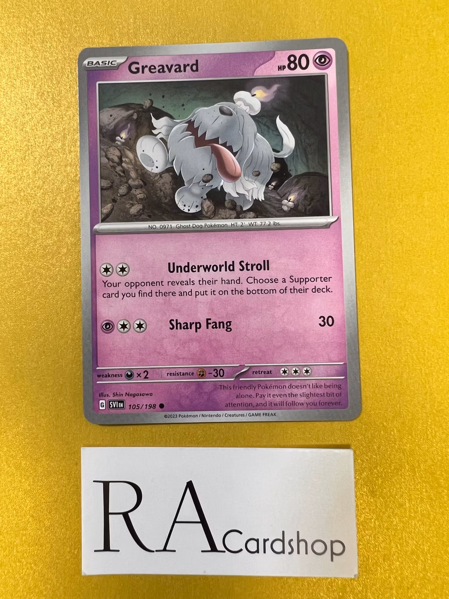 Greavard Common 105/198 Scarlet & Violet Pokemon