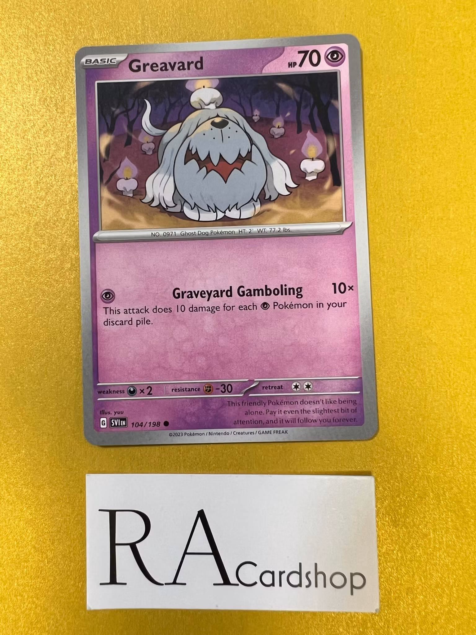 Greavard Common 104/198 Scarlet & Violet Pokemon