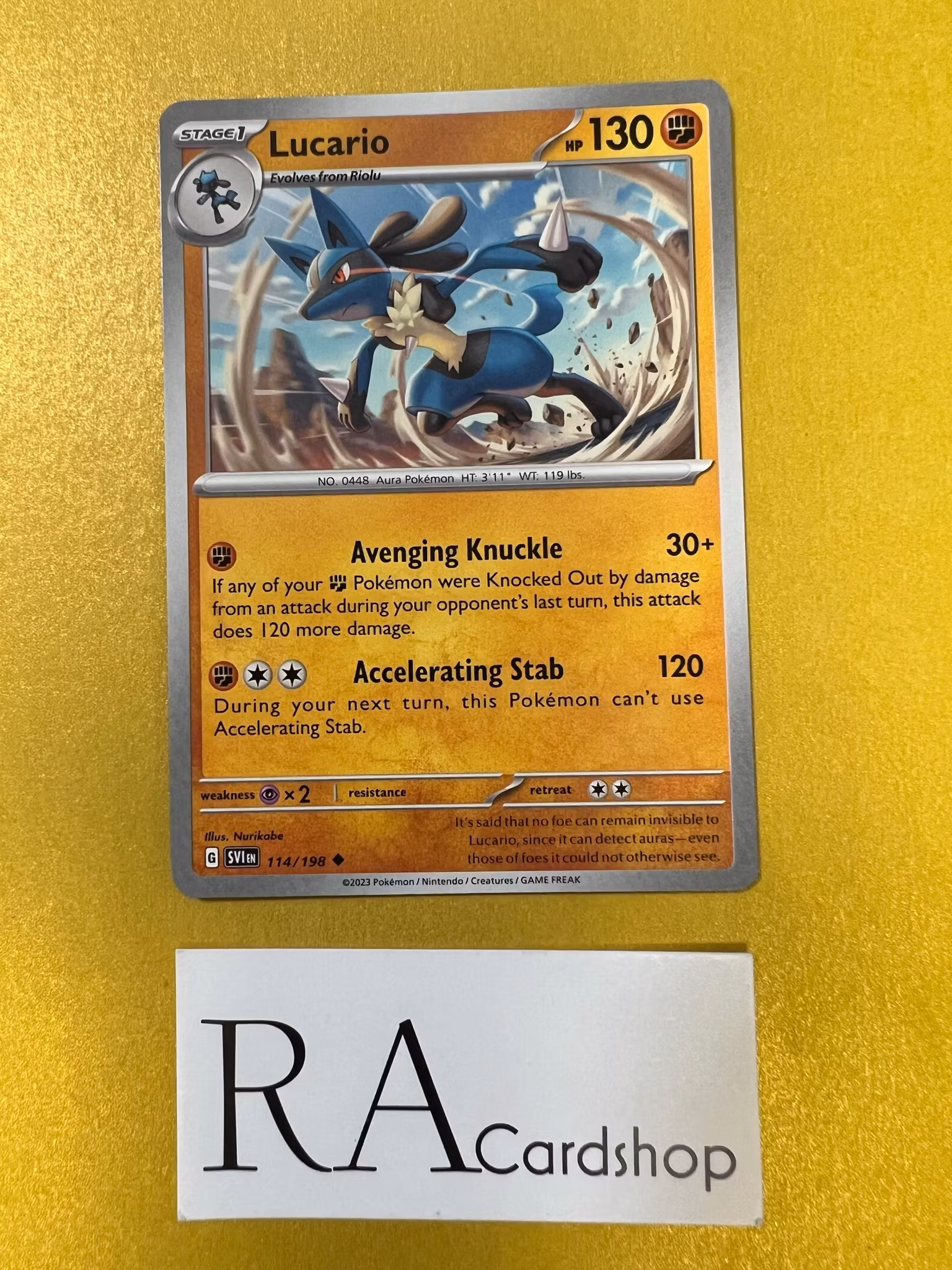 Lucario Uncommon 114/198 Scarlet & Violet Pokemon