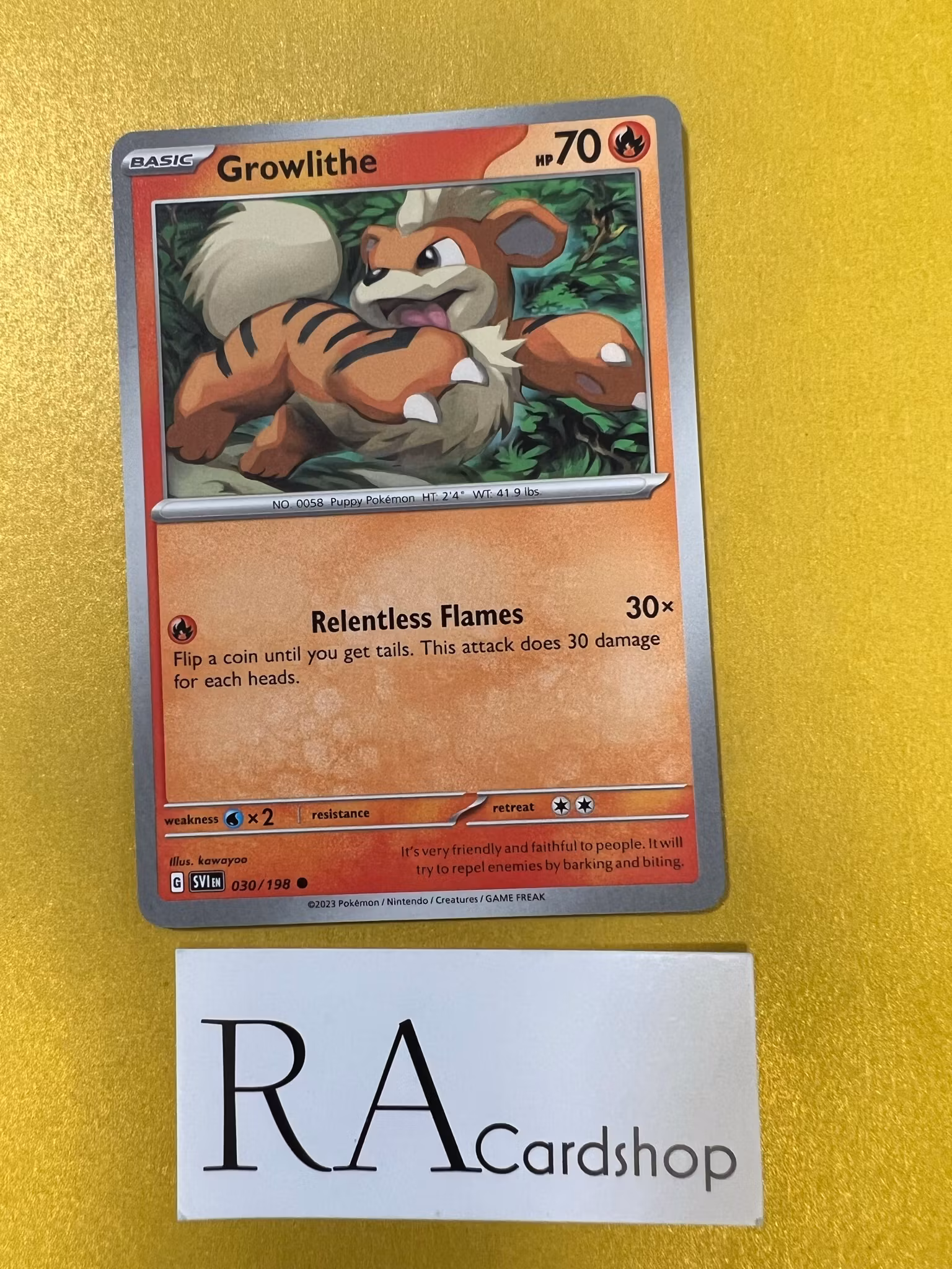 Growlithe Common 030/198 Scarlet & Violet Pokemon