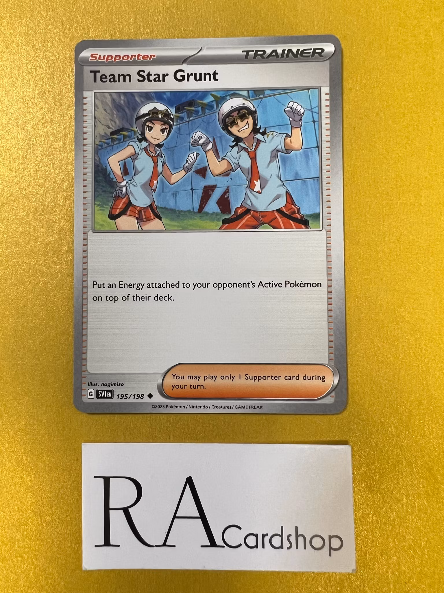 Team Star Grunt Uncommon 195/198 Scarlet & Violet Pokemon
