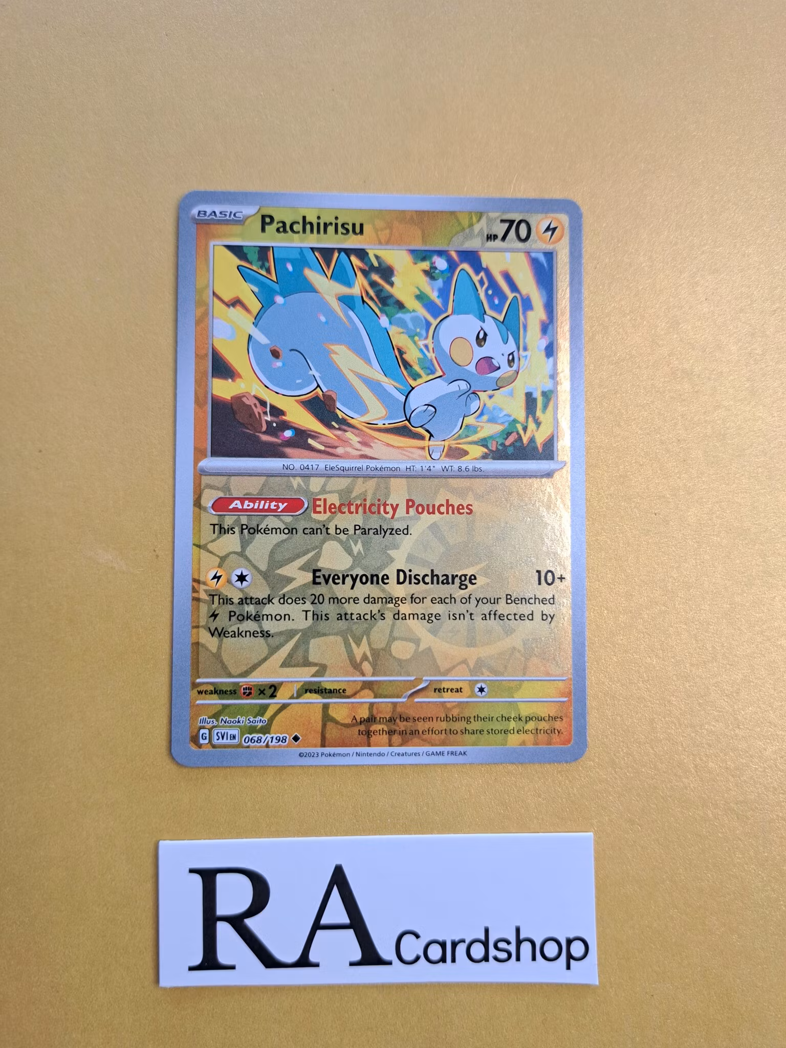 Pachirisu Uncommon Reverse Holo 068/198 Scarlet & Violet Pokemon