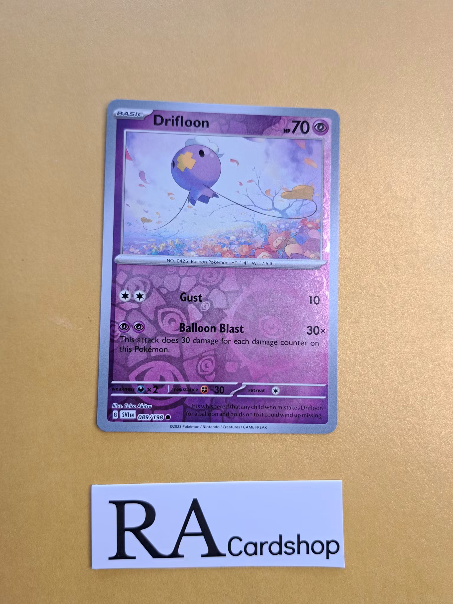 Drifloon Common Reverse Holo 089/198 Scarlet & Violet Pokemon