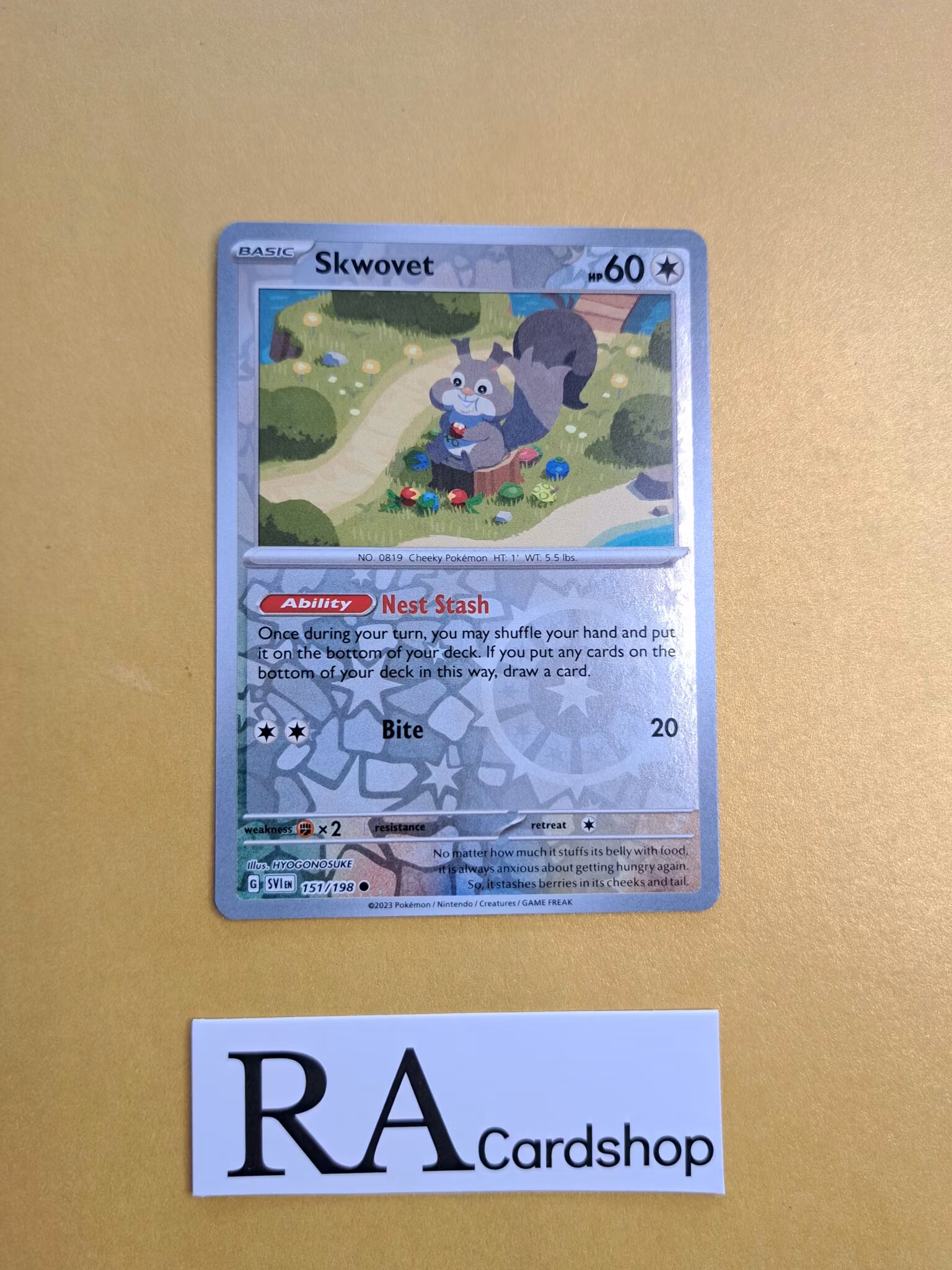 Skwovet Common Reverse Holo 151/198 Scarlet & Violet Pokemon