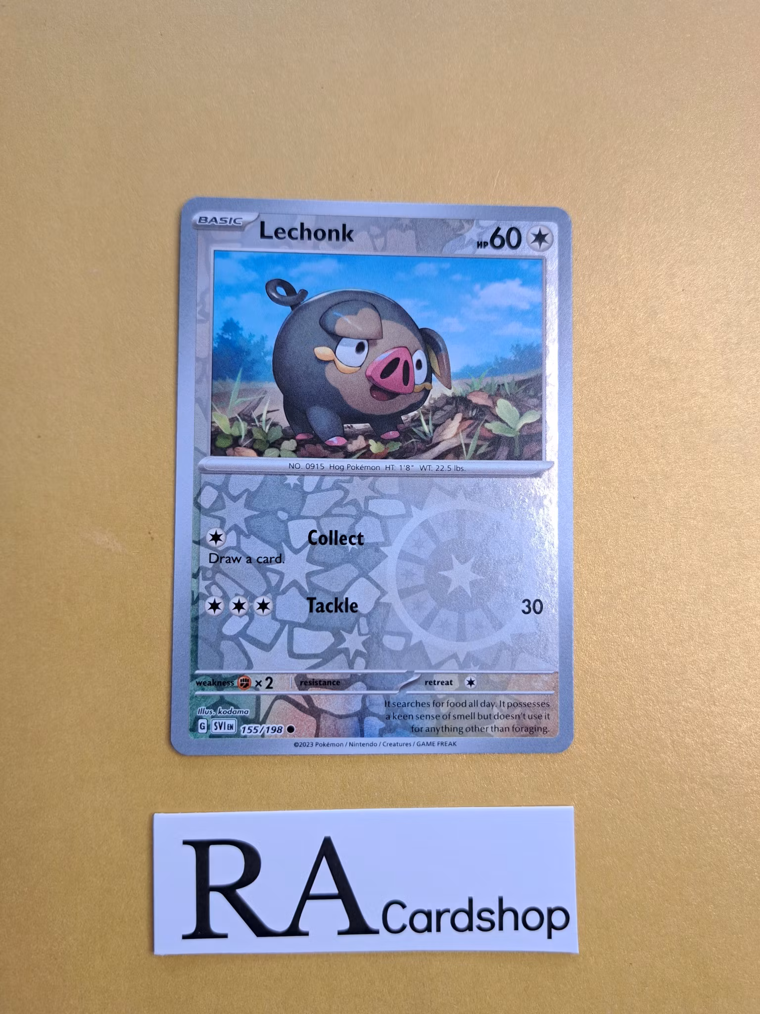 Lechonk Common Reverse Holo 155/198 Scarlet & Violet Pokemon