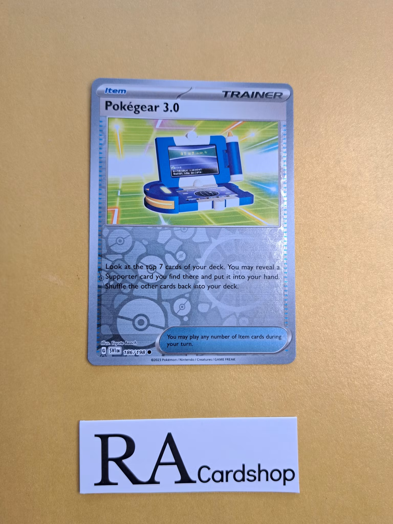 Pokegear 3.0 Uncommon Reverse Holo 186/198 Scarlet & Violet Pokemon