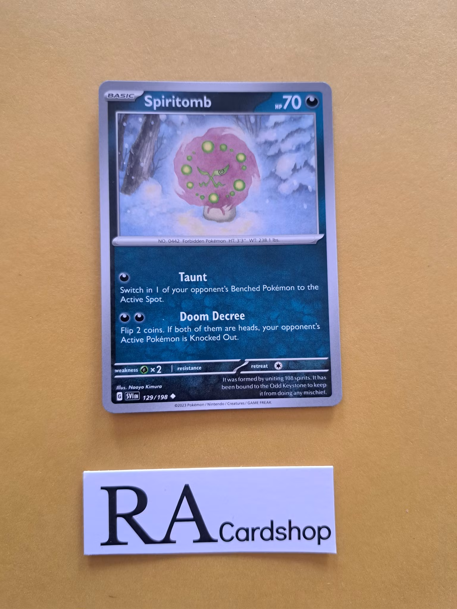 Spiritomb Uncommon 129/198 Scarlet & Violet Pokemon