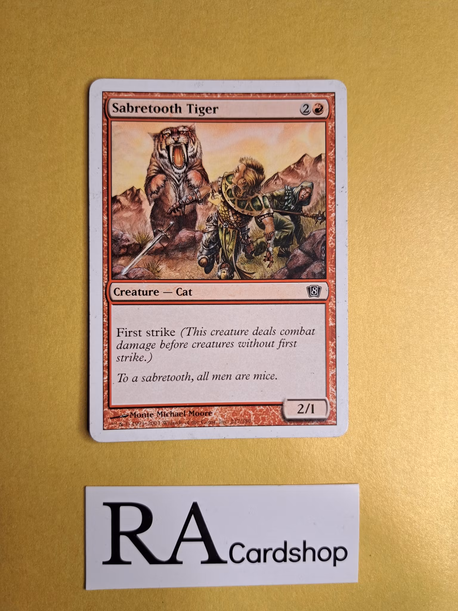 Sabertooth Tiger Common 217/350 Eight Edition Magic the Gathering