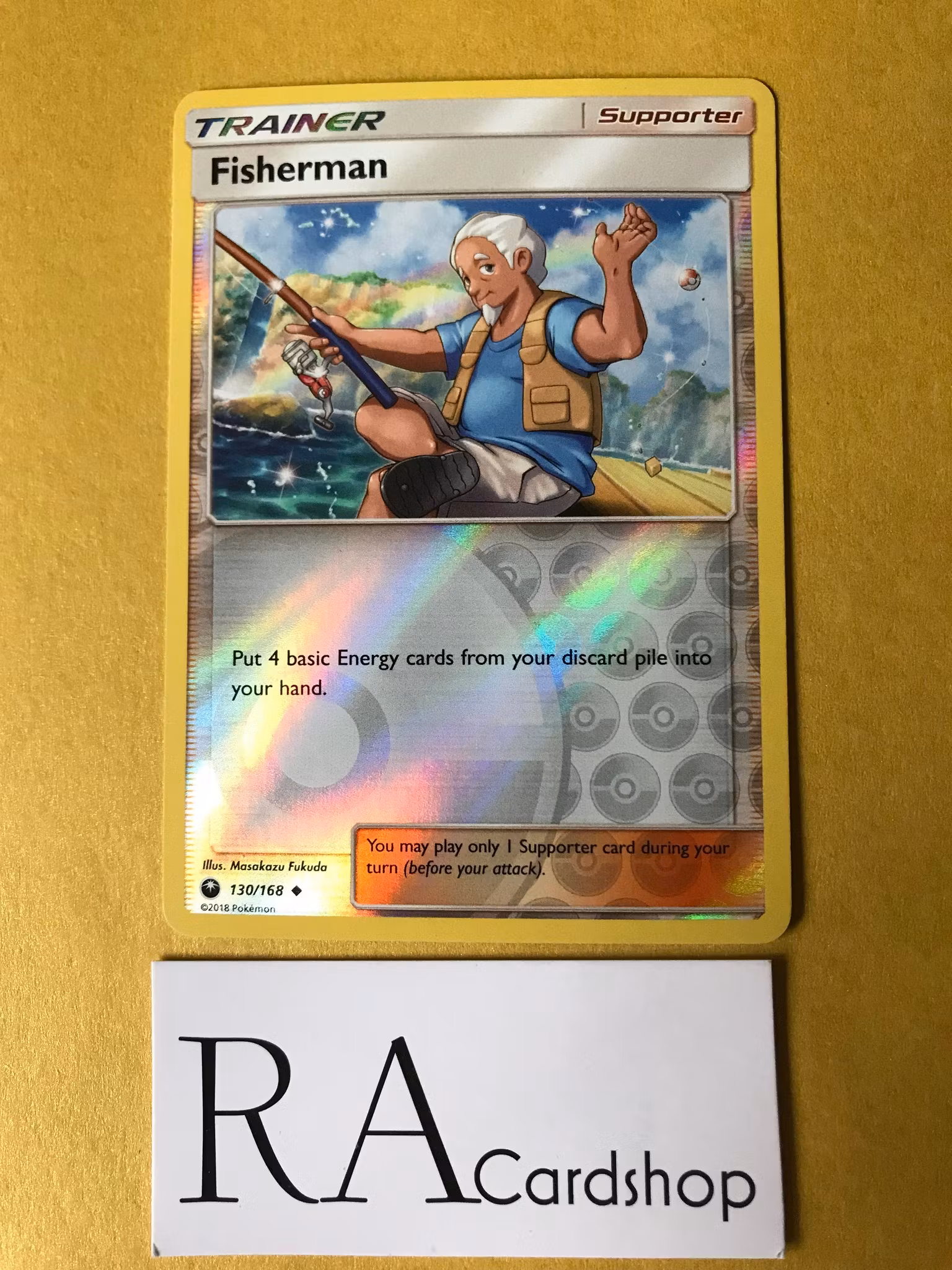Fisherman Reverse Holo Uncommon 130/168 Celestial Storm Pokemon