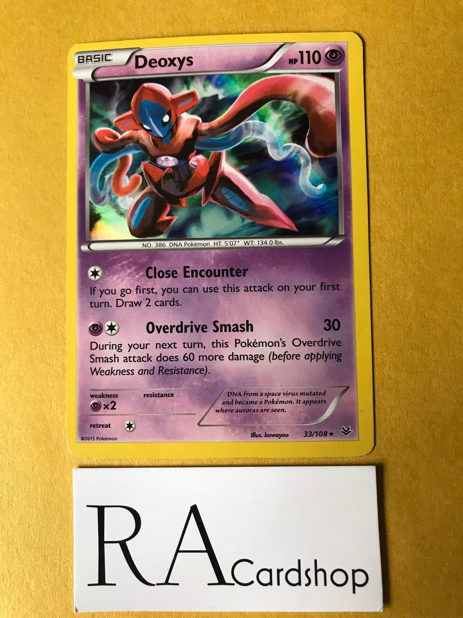 Deoxys Holo Rare 33/108 Roaring Skies Pokemon