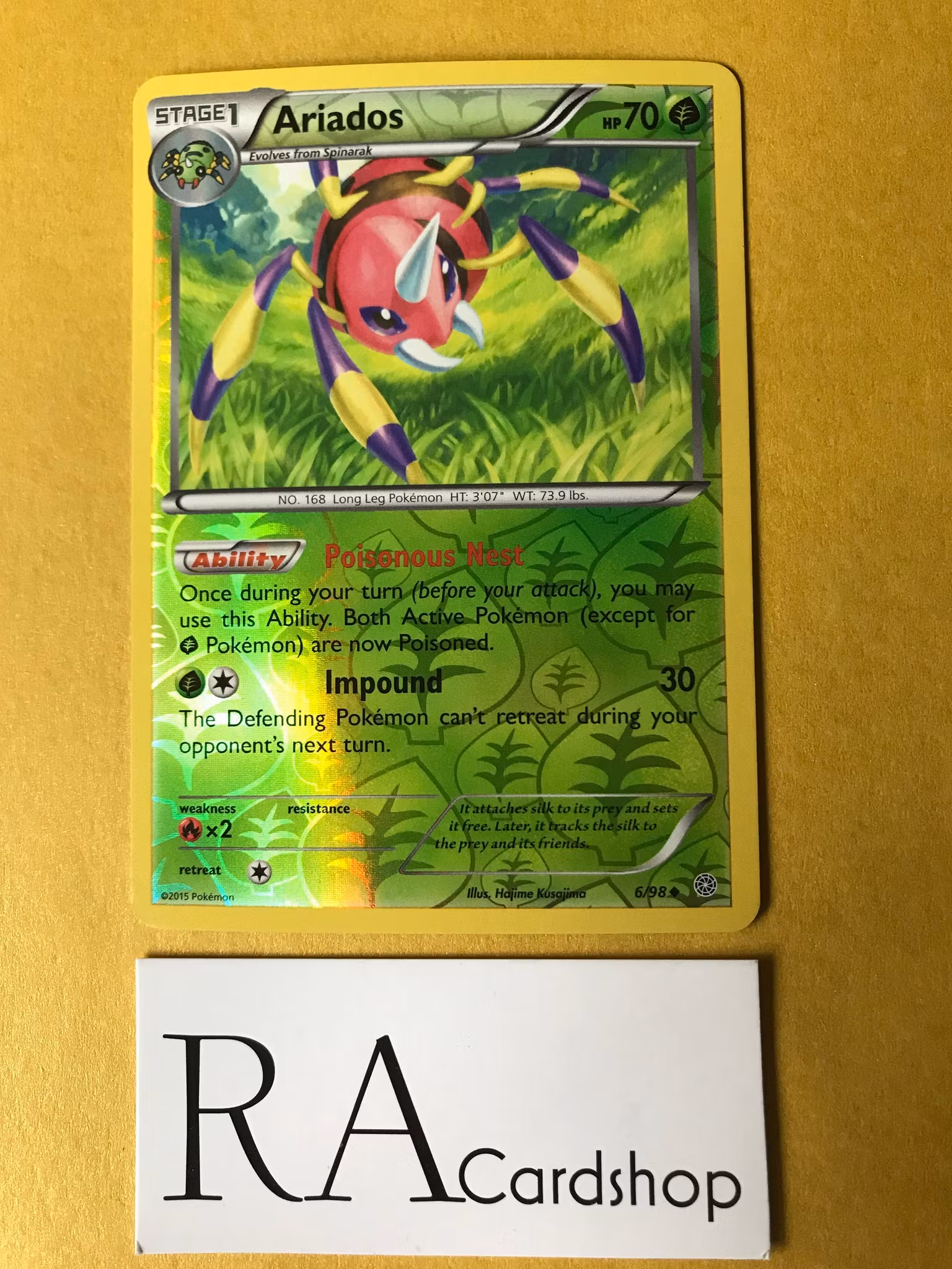 Ariados Reverse Holo Uncommon 6/98 Ancient Origins Pokemon