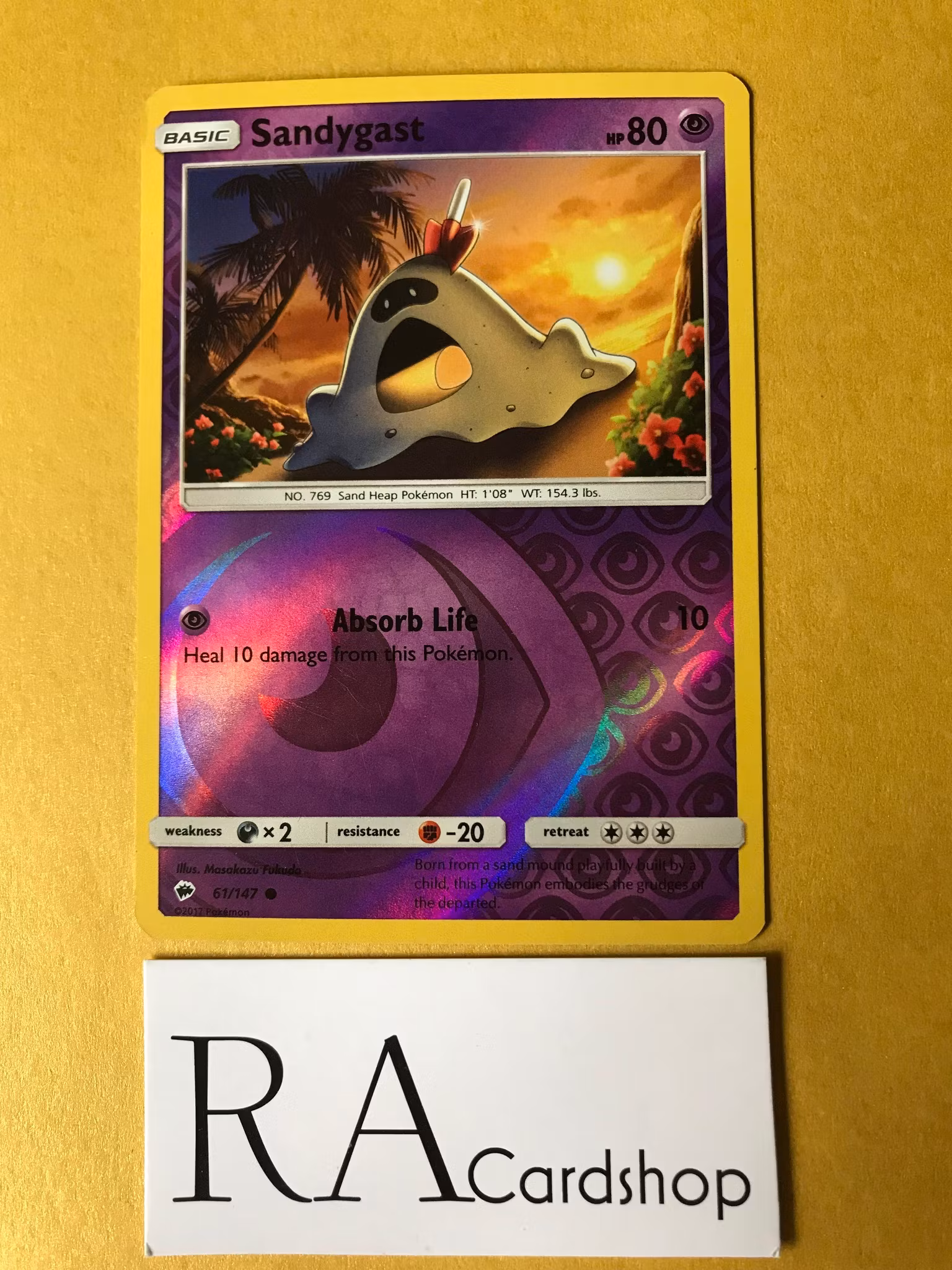 Sandygast Reverse Holo Common 61/147 Burning Shadows Pokemon
