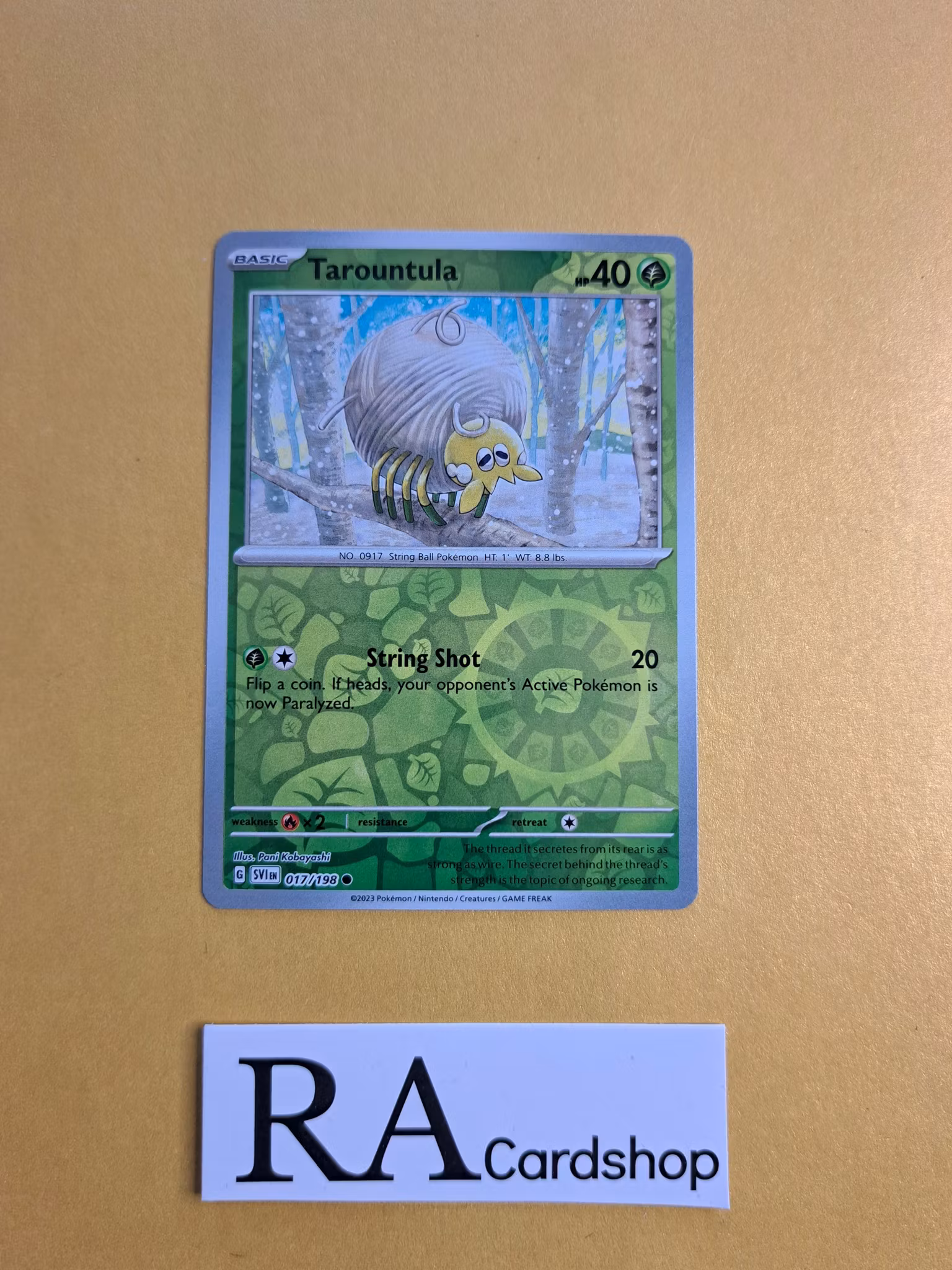 Tarountula Common Reverse Holo 017/198 Scarlet & Violet Pokemon