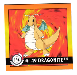 Dragonite #149 Stickers 1999 Series 1 Pokemon