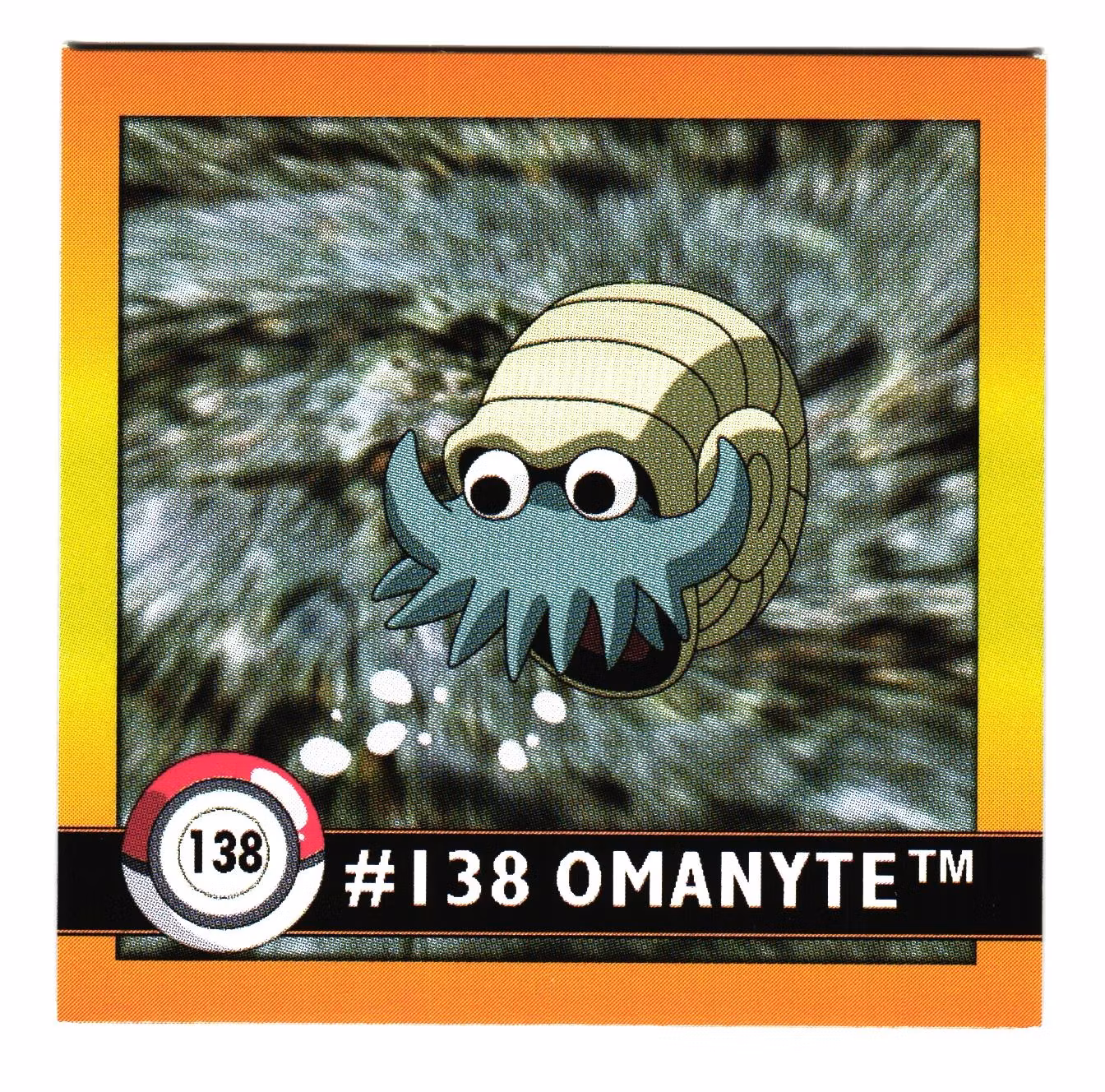 Omanyte #138 Stickers 1999 Series 1 Pokemon
