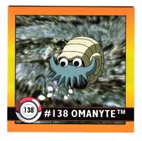 Omanyte #138 Stickers 1999 Series 1 Pokemon