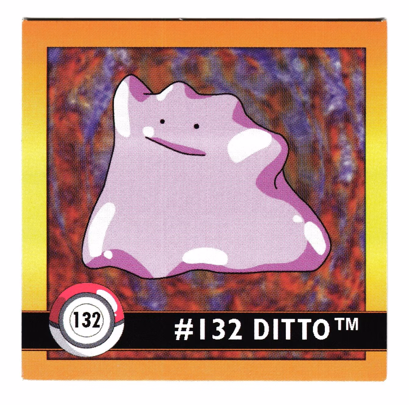 Ditto #132 Stickers 1999 Series 1 Pokemon