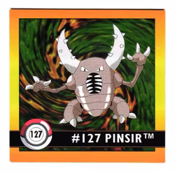 Pinsir #127 Stickers 1999 Series 1 Pokemon