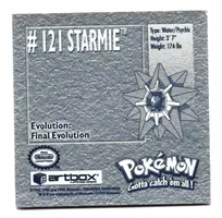Starmie #121 Stickers 1999 Series 1 Pokemon