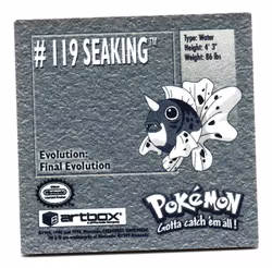 Seaking #119 Stickers 1999 Series 1 Pokemon