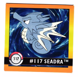 Seadra #117 Stickers 1999 Series 1 Pokemon