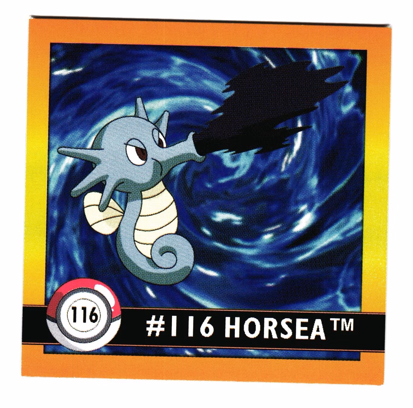 Horsea #116 Stickers 1999 Series 1 Pokemon