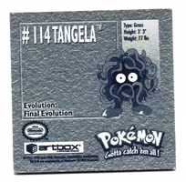 Tangela #114 Stickers 1999 Series 1 Pokemon