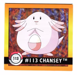 Chansey #113 Stickers 1999 Series 1 Pokemon