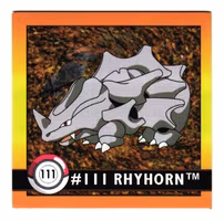Rhyhorn #111 Stickers 1999 Series 1 Pokemon