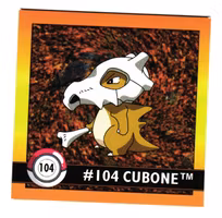 Cubone #104 Stickers 1999 Series 1 Pokemon