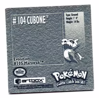 Cubone #104 Stickers 1999 Series 1 Pokemon