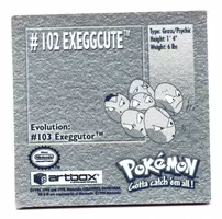 Exeggcute #102 Stickers 1999 Series 1 Pokemon