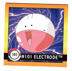 Electrode #101 Stickers 1999 Series 1 Pokemon
