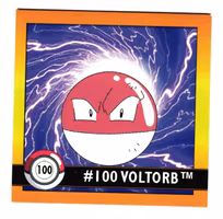 Voltorb #100 Stickers 1999 Series 1 Pokemon