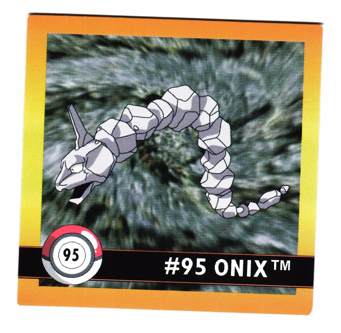 Onix #95 Stickers 1999 Series 1 Pokemon
