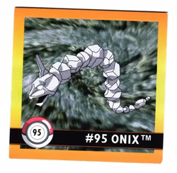 Onix #95 Stickers 1999 Series 1 Pokemon