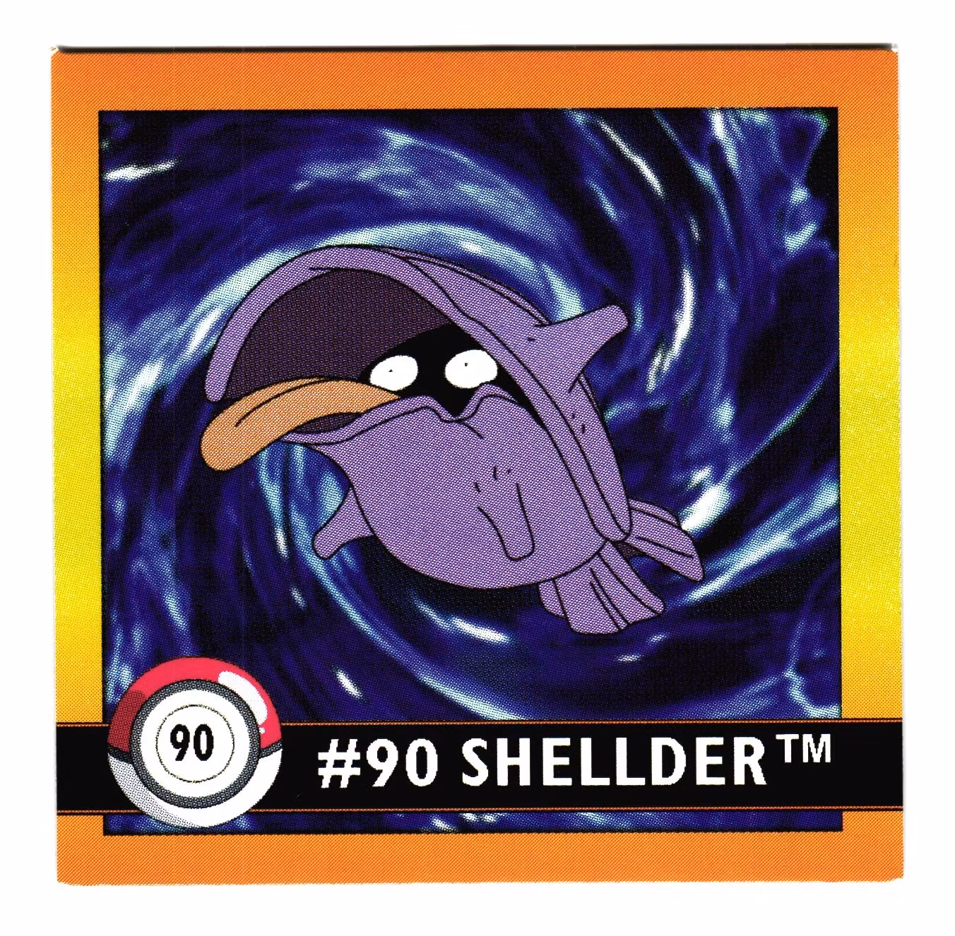 Shellder #90 Stickers 1999 Series 1 Pokemon