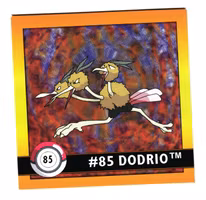 Dodrio #85 Stickers 1999 Series 1 Pokemon